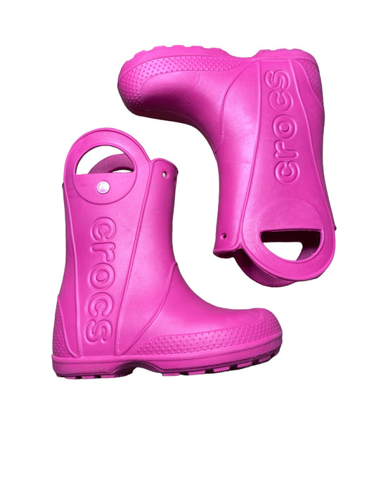 Crocs Handle All Pink It Waterproof Rain Boots Toddler Girls (Size: 2) 6173