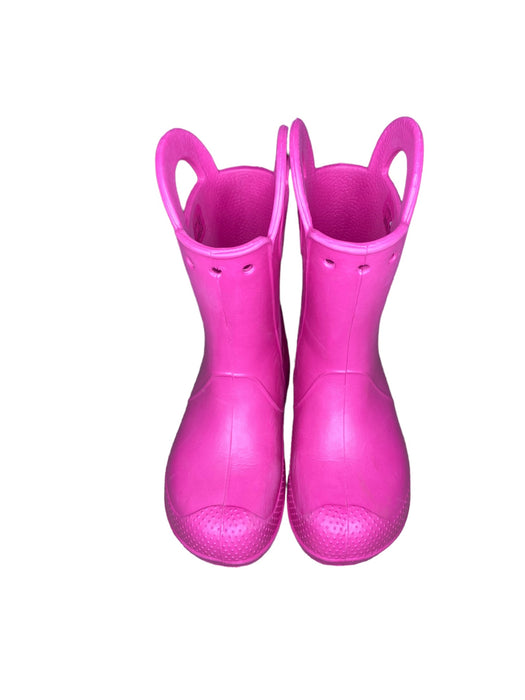 Crocs Handle All Pink It Waterproof Rain Boots Toddler Girls (Size: 2) 6173