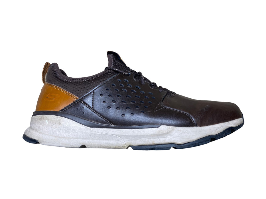 Skechers Relven Hemson Leather Brown Sneakers Shoes Men's (Size: 12) 65732W