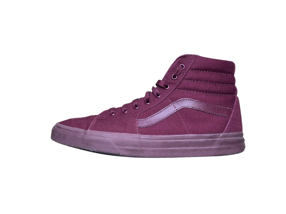 Vans SK8-HI All Burgundy Maroon Skateboard Shoes Men's (Size: 10.5) 721499