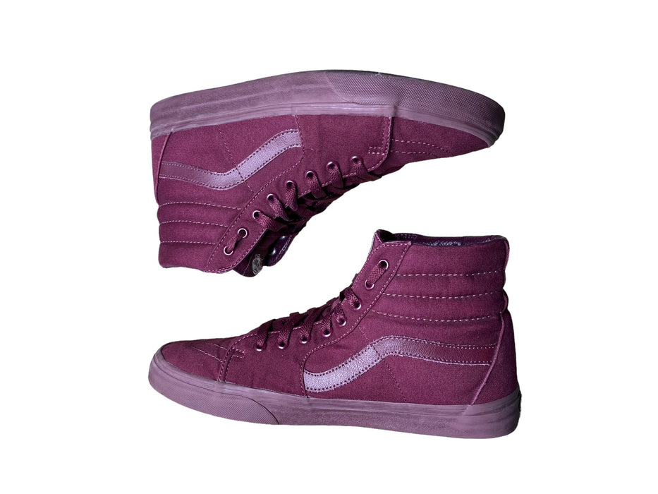 Vans SK8-HI All Burgundy Maroon Skateboard Shoes Men's (Size: 10.5) 721499