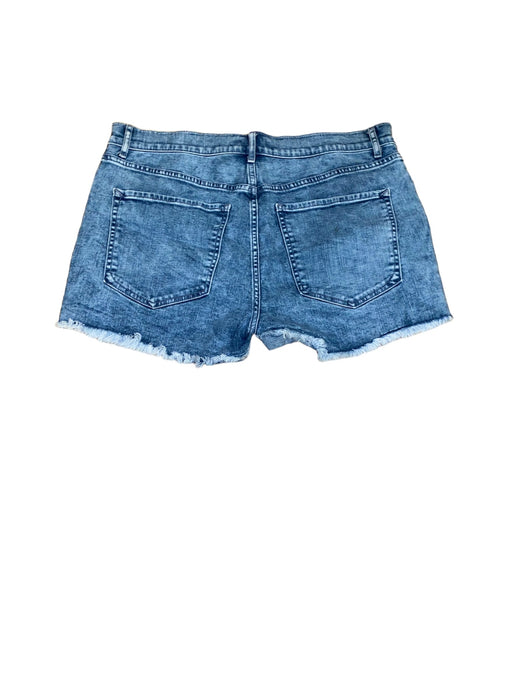 Express Women's High Rise Denim Midi Shorts Blue (Plus Size: 12)