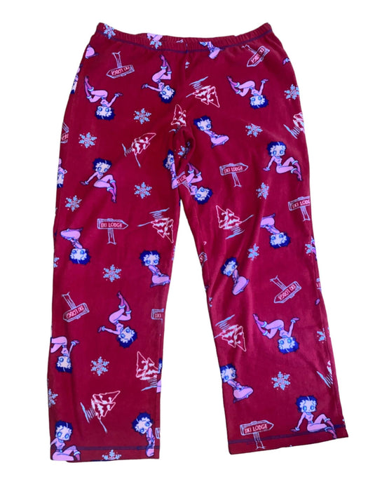 Betty Boop Women's 2PC Graphic Print Pajama Set Red (Size: XL)