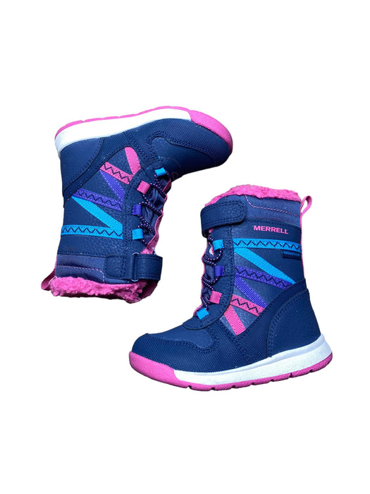 Merrell Snow Crush 2.0 Blue Pink Waterproof Boot Girls (Size: 6) ML165204