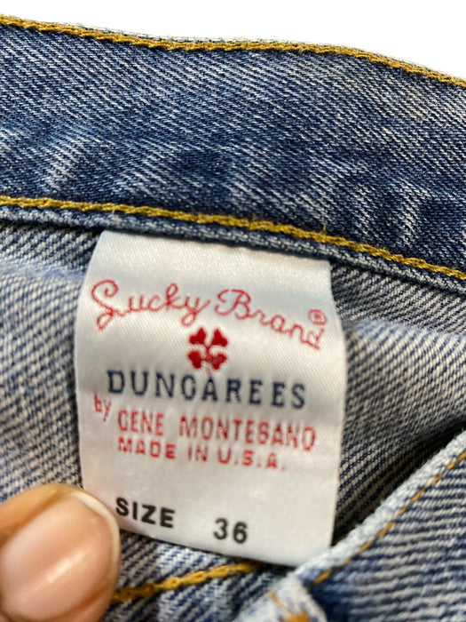 Lucky Brand Vintage Dungarees Men's Straight Jeans Blue (Size: 36 X 30)