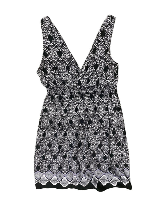 Sonoma Life & Style Women's V-Neck Sleeveless Dress Black/White (Size: Small)