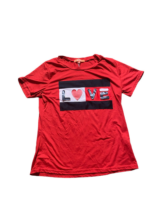 Abedenim Vintage Women's Love T-Shirt Red (Size: M)