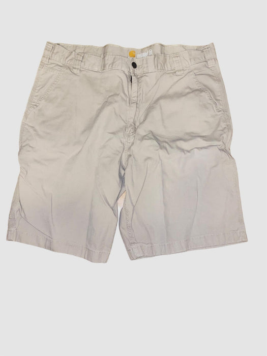 Carhartt Men's Relaxed Fit Canvas Flex Cargo Work Shorts Beige (Size: 40 x 10)