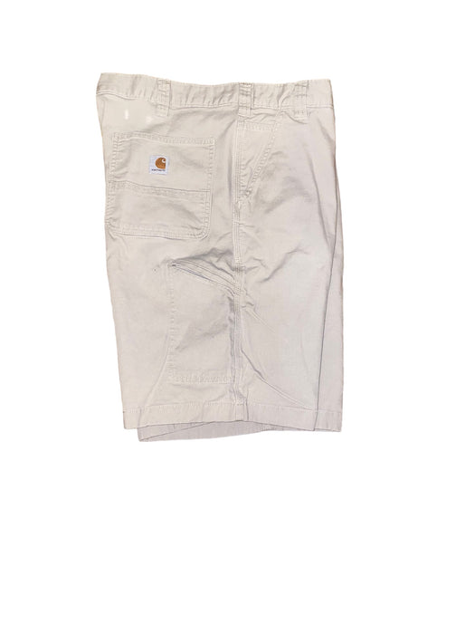 Carhartt Men's Relaxed Fit Canvas Flex Cargo Work Shorts Beige (Size: 40 x 10)