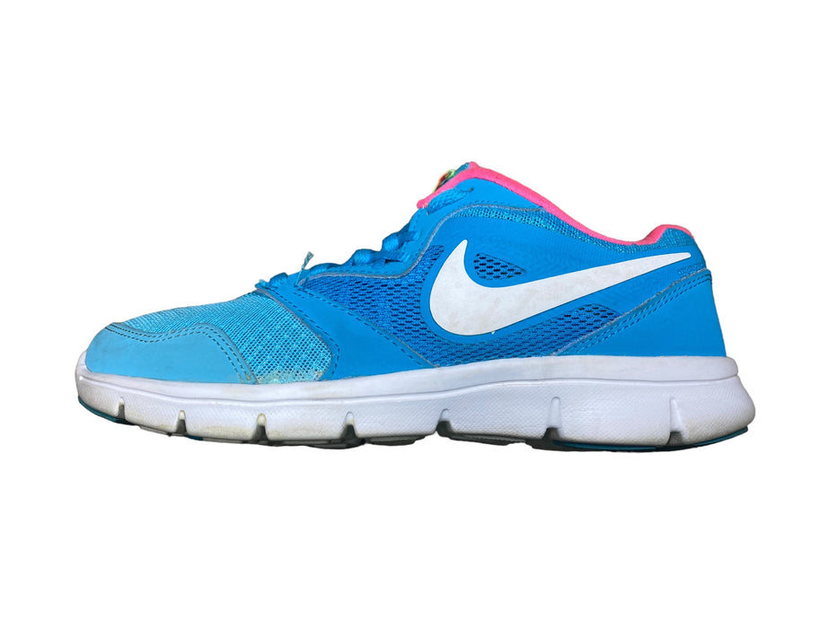 Nike Flex Experience 3 Blue Pink Running Shoes Girls (Size: 5.5y) 653698-400