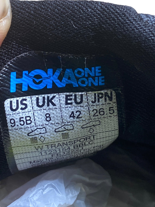 Hoka One One Transport Black Running Shoes Women's (Size: 9.5) 1123154 BBLC