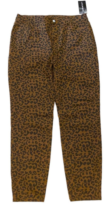 SheinSexy Women Straight Leg Tapered Leopard Stretch Pants (Size: 4X) NWT