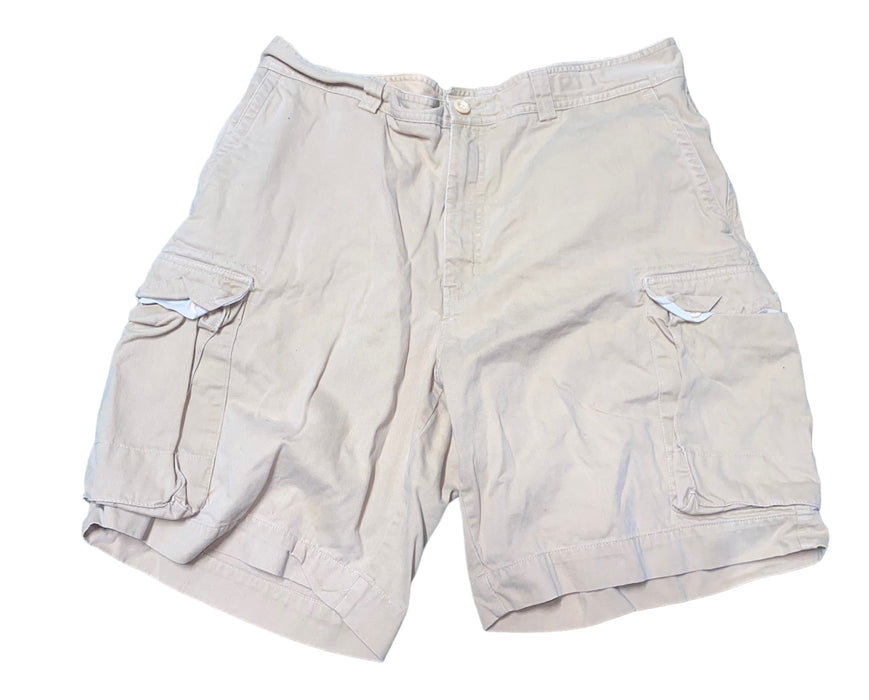 Nautica Men's Clippers Relaxed Fit Cargo Shorts Beige (Size: 36 x 9)