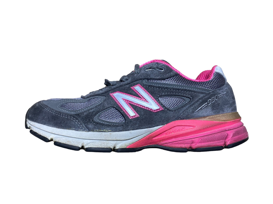 New Balance 990v4 Grey Pink Walking Shoes Women's (Size: 10) W990GP4