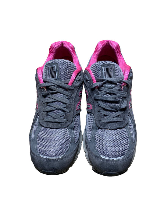 New Balance 990v4 Grey Pink Walking Shoes Women's (Size: 10) W990GP4