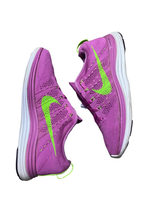 Nike Flyknit Lunar1+ Pink Electric Running Shoes Women's (Size: 6.5) 554888-631