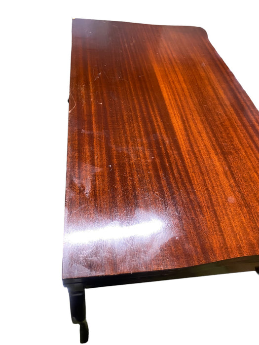 Big Grand Rapids Furn. Vintage Mahogany Wall Fold-Over Tea Table w/ Claw Feet