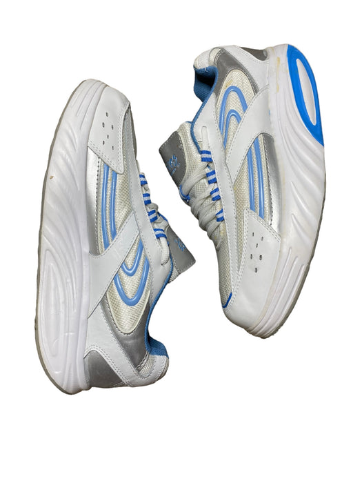 Curves Arch Rocker White Blue Walking Sneaker Shoes Women's (Size: 11) 3281081