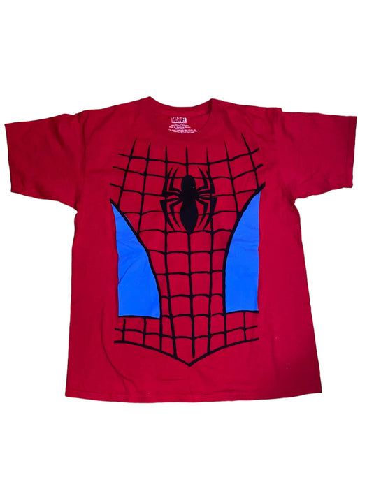 Marvels Spider-Man Men's logo Short Sleeve T-Shirt Red/Blue (Size: Large)