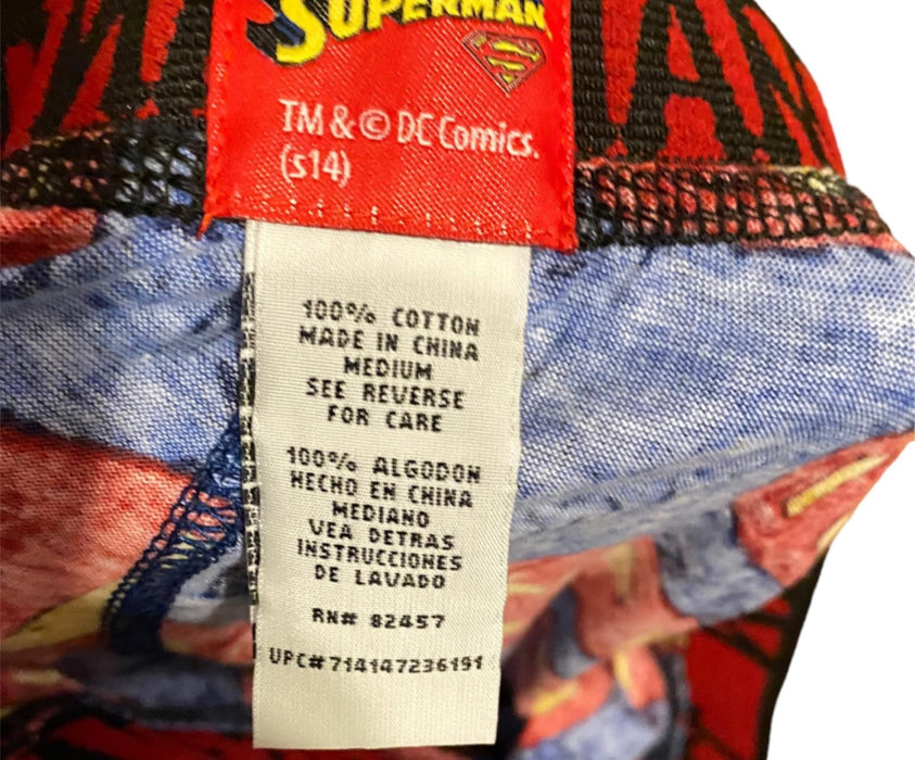 Superman Man of Steel Sleepwear Men's Loose Fit Lounge Pants Blue/Red (Size: M)