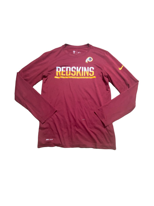 Washington Redskins NFL Nike Dri-FIT Men's Long Sleeve T-Shirt Red (Size: S)