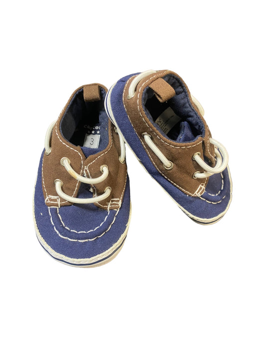 Carter Baby Boy's Crib Shoes Blue/Brown (Size: 3 )