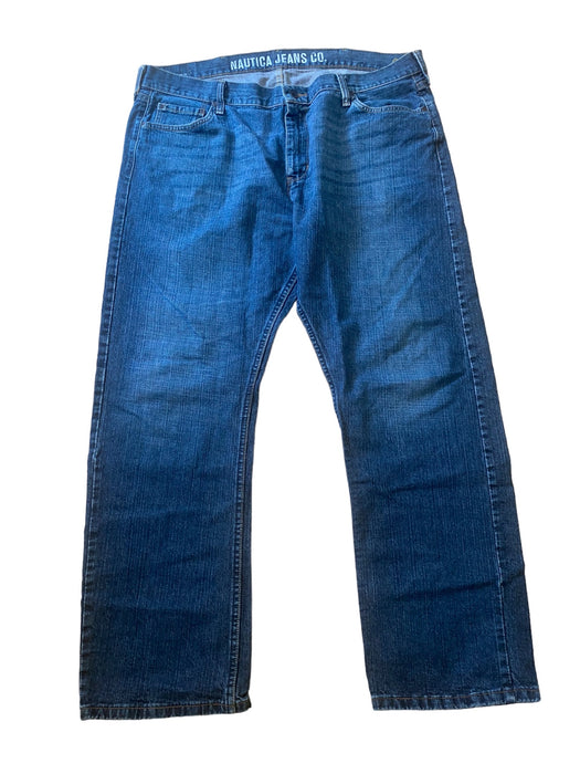 Nautica Men's Bootcut Medium Wash Jeans Blue (Size: 42 x 32)