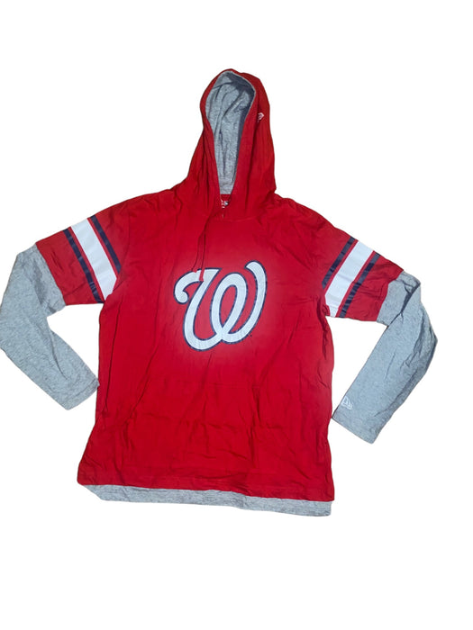 Washington Nationals MLB New Era Men's Team Logo Print Hoodie Red (Size: XL)