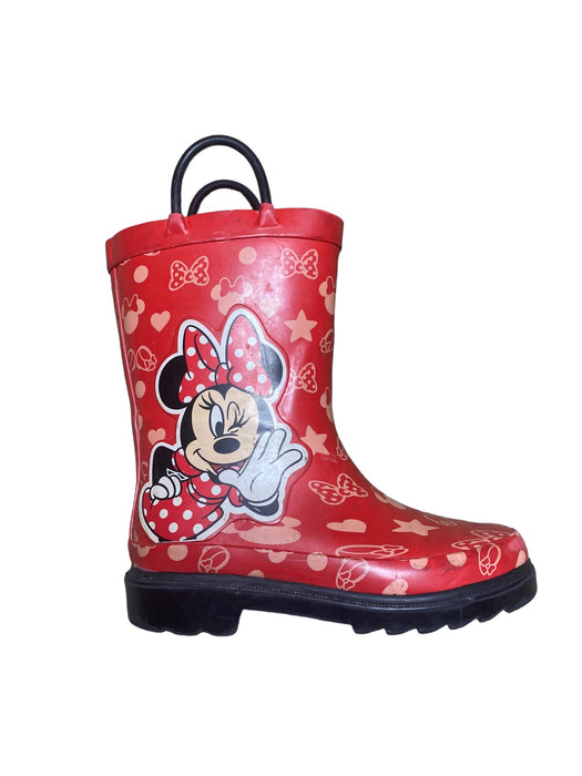 Disney Minnie Mouse Red Waterproof Rain Boots Toddler Girls (Size: 10) 36299