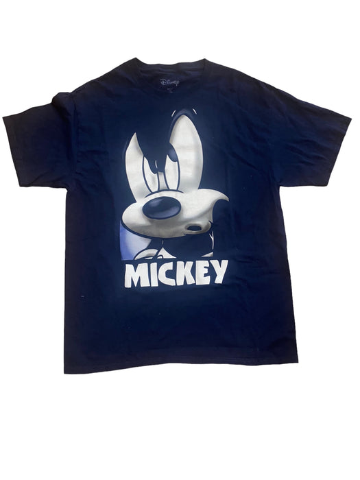 Mickey Mouse Men's Disney Large Print T-Shirt Blue (Size: Large)