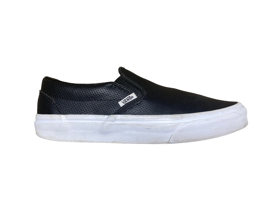 Vans Slip-On Pref Leather Black Skateboarding Shoes Men's (Size: 7) 721356