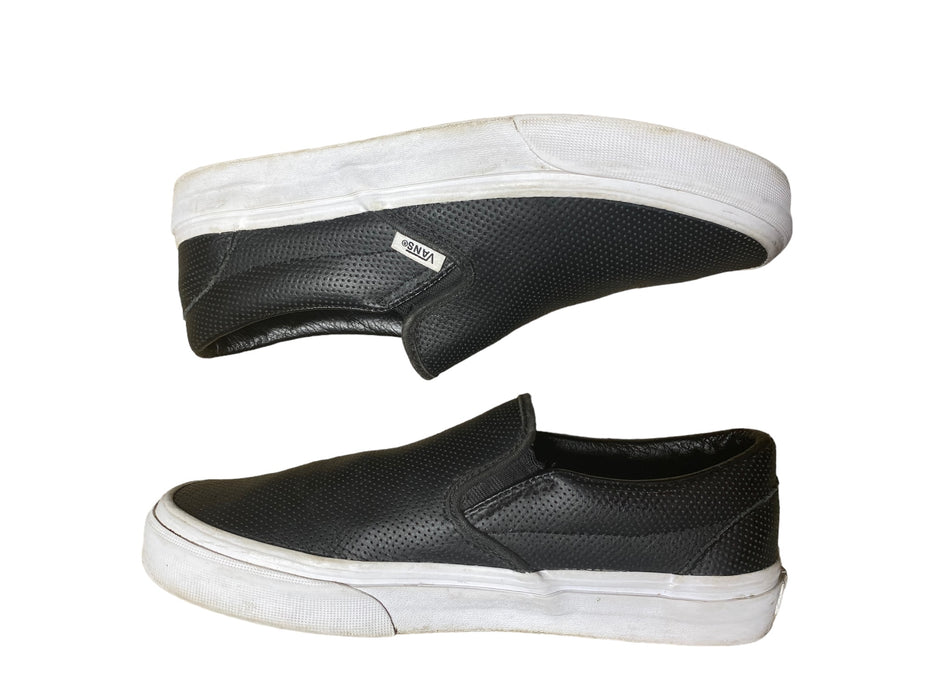 Vans Slip-On Pref Leather Black Skateboarding Shoes Men's (Size: 7) 721356