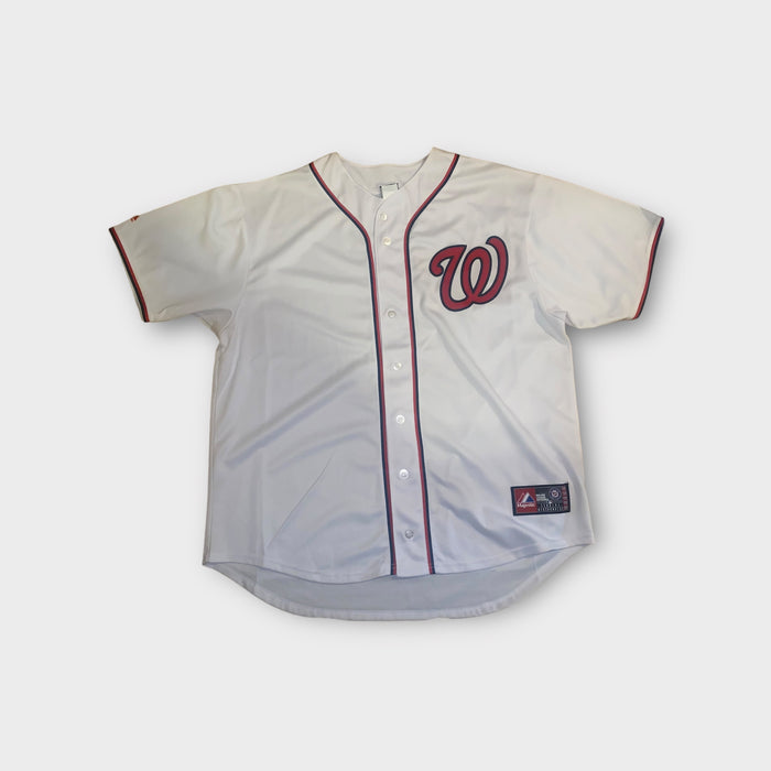 Washington Nationals MLB Majestic Embroidered Jersey White (Size: 2XL)