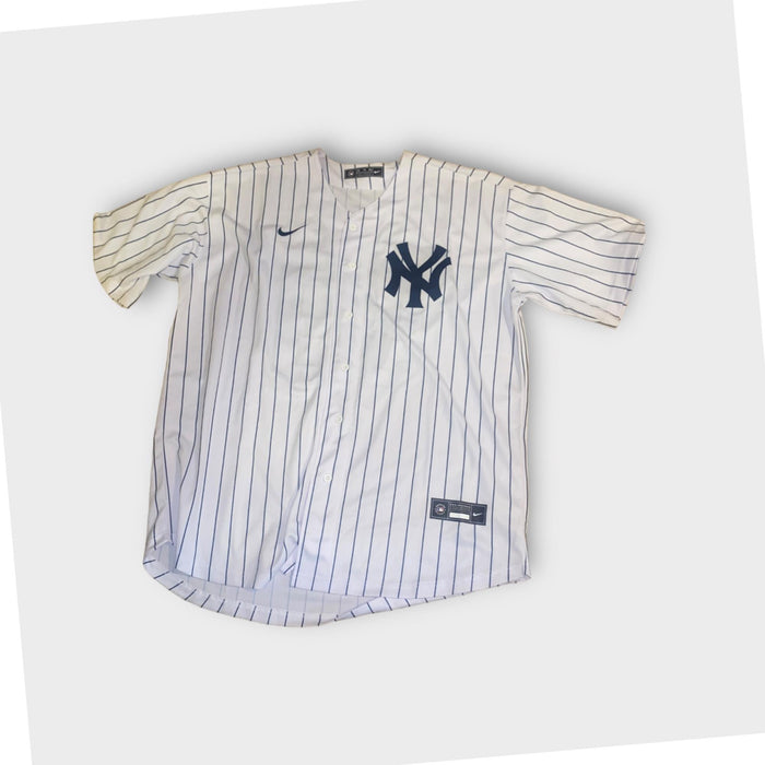 New York Yankees MLB Majestic Embroidered #99 Judge Jersey White (Size: 2XL)
