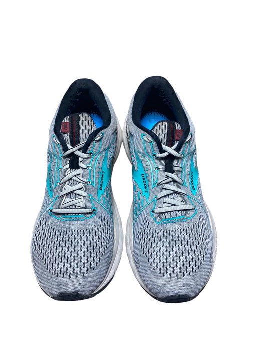 Brooks Adrenaline GTS 21 Grey Blue Running Shoes Women's (Size: 9.5) 1203291B182