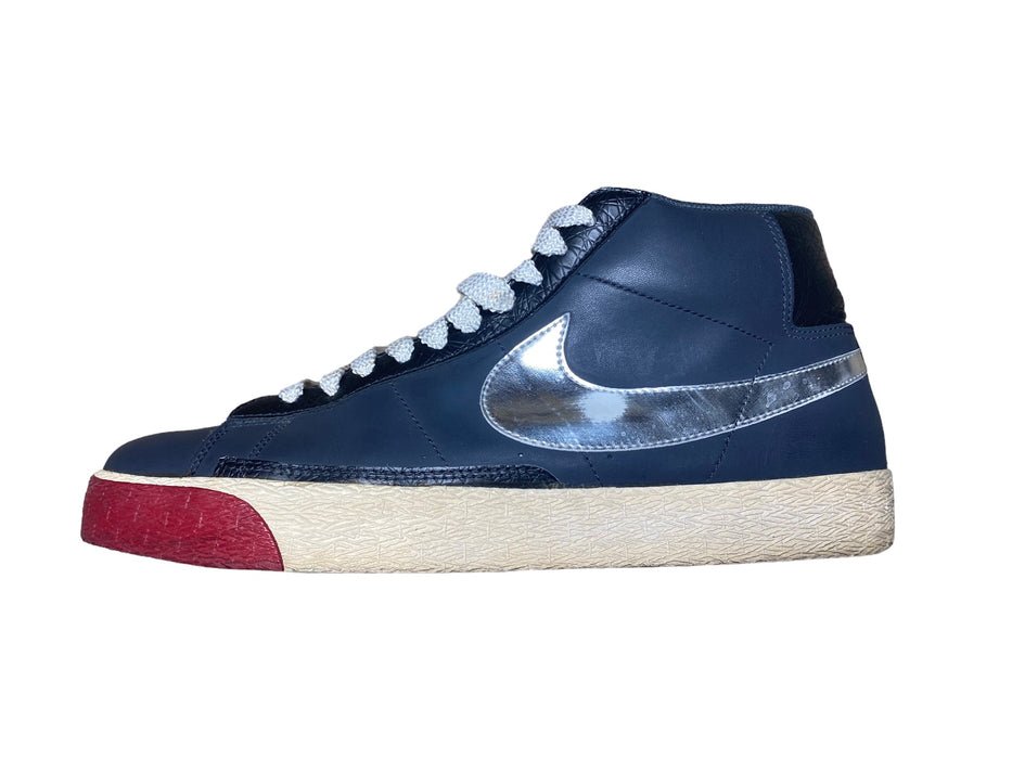 Nike Blazer High Anthracite Silver Red Casual Shoes Men (Size: 11.5) 315877-001