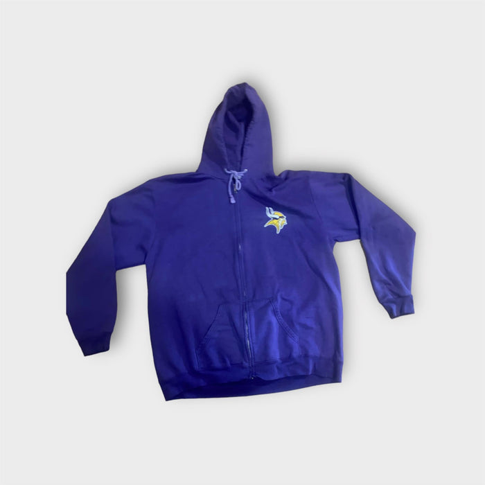 Minnesota Vikings NFL Nike Men's Embroidered FullZip Hoodie Purple (Size: L)