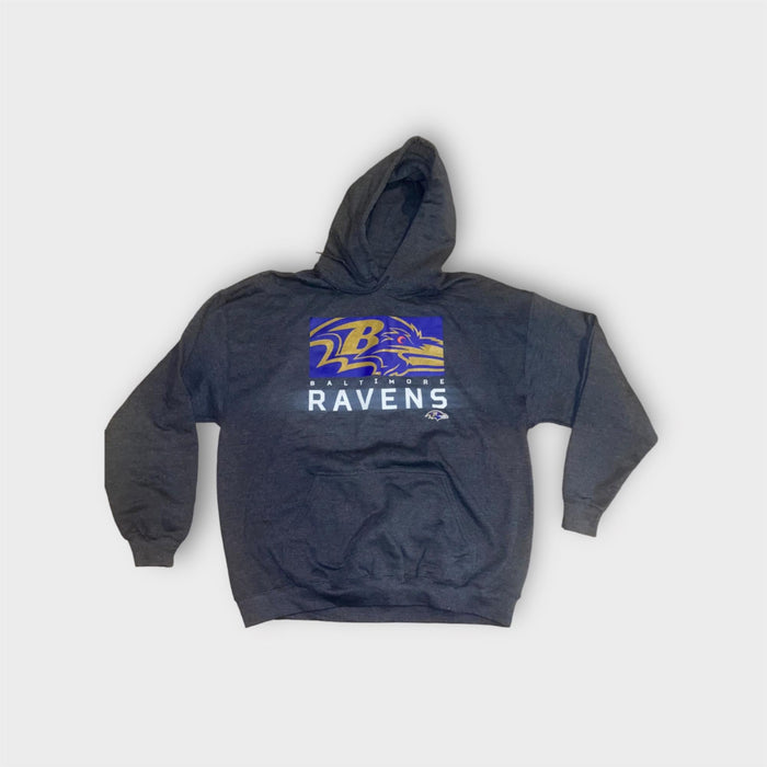 Baltimore Ravens NFL Fanatics Men's Team Logo Pullover Hoodie Gray (Size: XL)