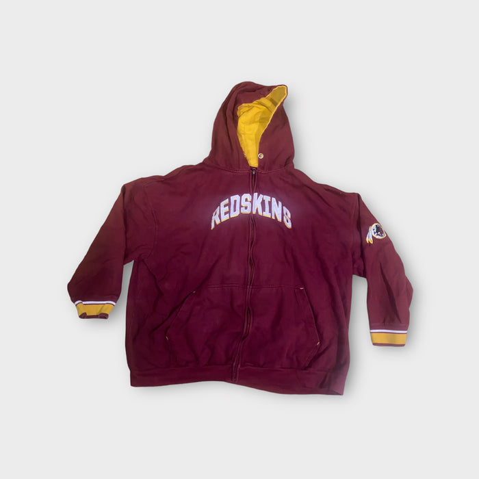 Washington Redskins NFL Majestic Big Men's Embroidered FullZip Hoodie (Sz: 5XL)