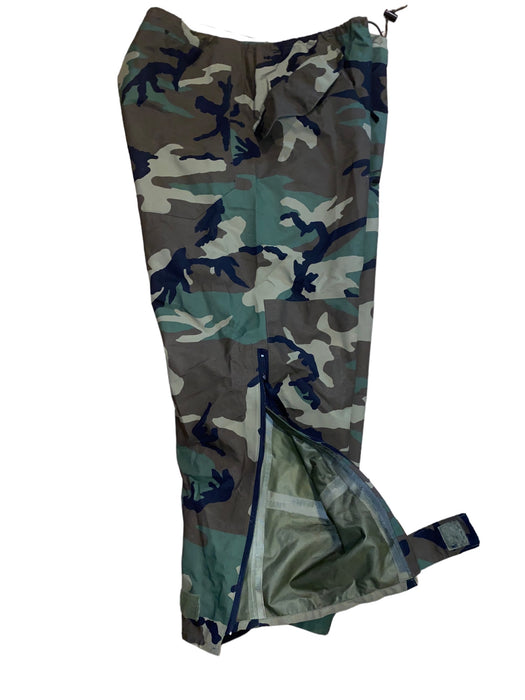 US Military Men's Woodland BDU Nylon Rain Suit Trousers (Size: X-Large)