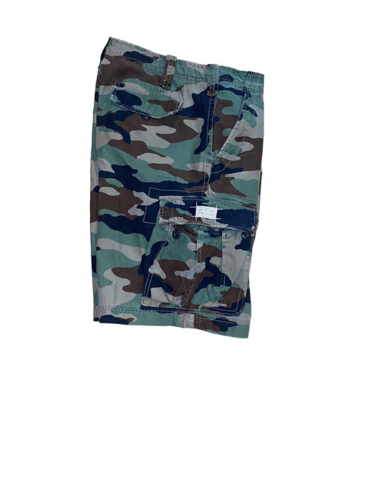 American Living Men's Camouflage Woodland Cargo Shorts Green (Size: 34 x 12)