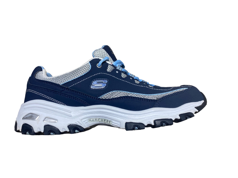 Skechers D'Lites Fresh Start Blue Grey Walking Shoes Women's (Size: 11) 11860