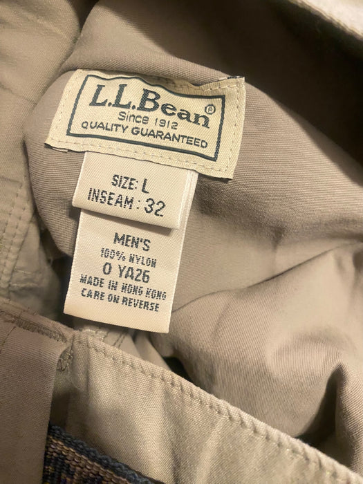 L.L Bean Men's Belted Hiking Nylon Cargo Trousers Khaki (Size: 42 x 32)