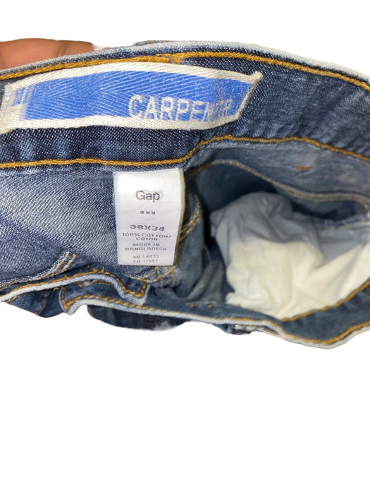 Gap Men's Loose Fit Carpenter Dark Wash Jeans Blue (Size: 38 x 34)