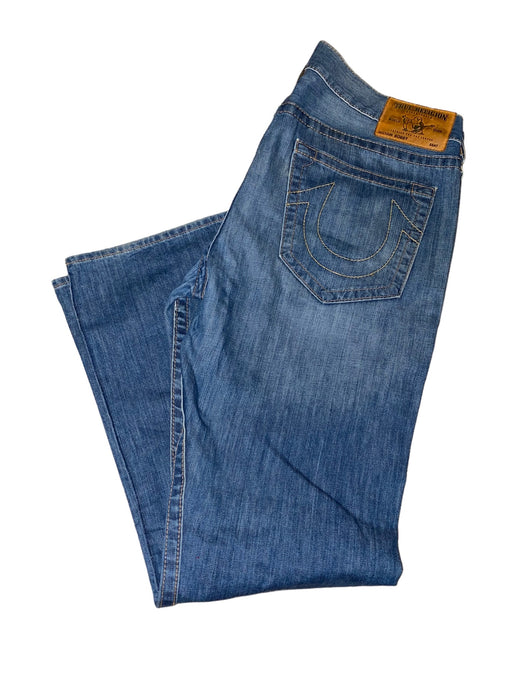 True Religion Men's Bobby Bootcut Jeans Blue (Big & Tall: 38 x 34)