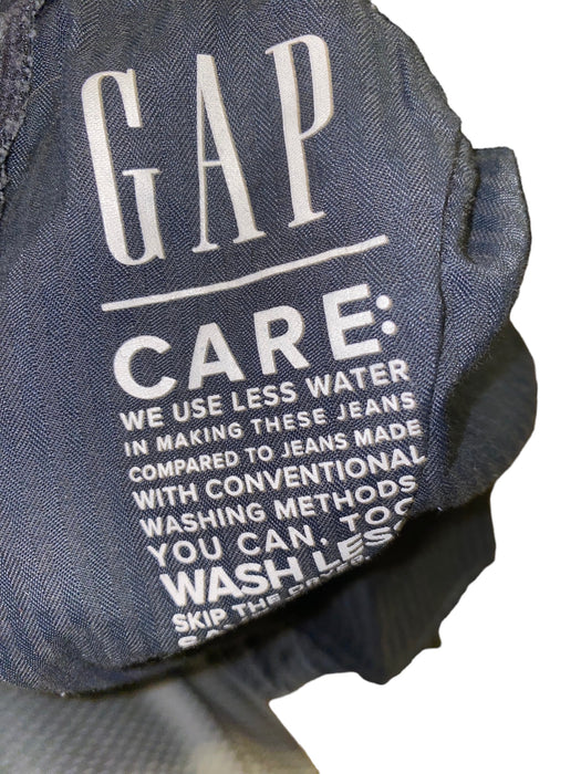 Gap Women's High Waist Denim Overalls Tapered Stretch Black (Size: M)