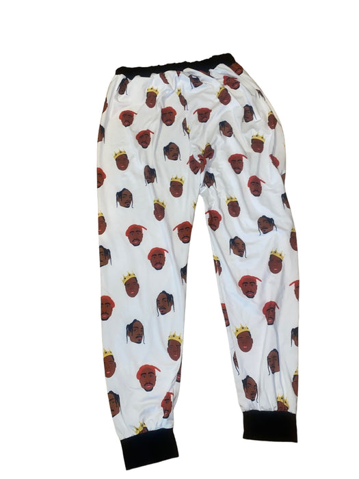 Indie Rap King Sleepwear Men's Snoop Dog, Biggie & Tupac Lounge Pants (Size: XL)