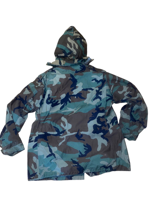 US Military M65 Woodland BDU Camouflage Cold Weather Jacket (Size:  Large - Reg)