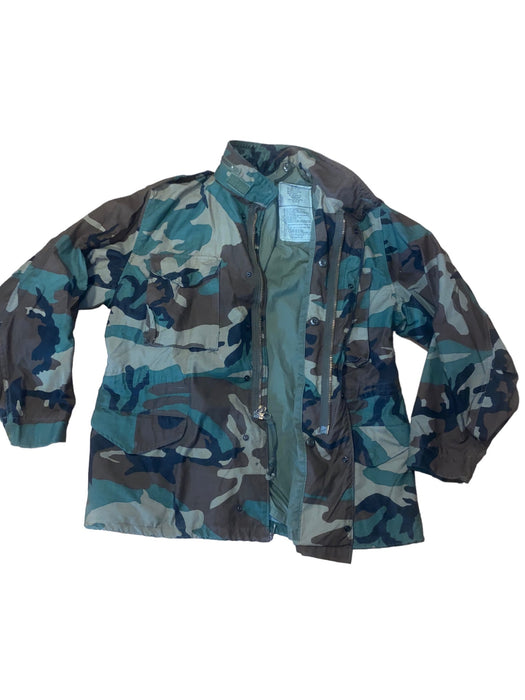 US Military M65 Woodland BDU Camouflage Cold Weather Jacket (Size:  Large - Reg)