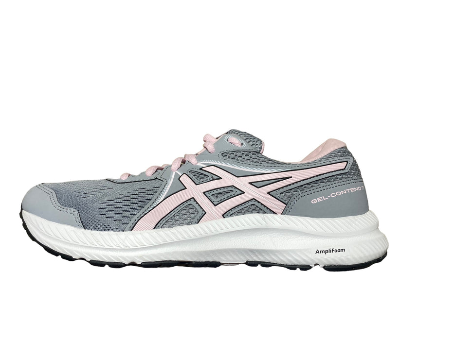 Asics Gel-Contend 7 Grey Pink Running Shoes Women's (Size: 10) 1012A910